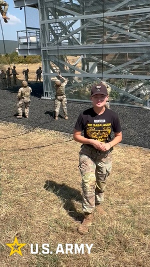 Sabalauski Air Assault School Conducts Tower Rappels on Novo Selo Training Area, Bulgaria