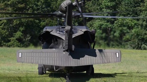 Soldiers and ANG conduct simulated helicopter evacuation at Sage Eagle 25-4
