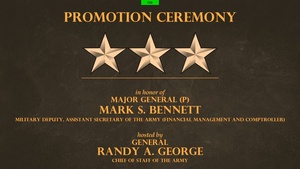 Ceremony in honor of MG Mark S. Bennett Promotion to LTG.