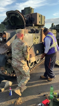 405th AFSB issues Bradleys to Cavalry Soldiers at Coleman APS-2 worksite