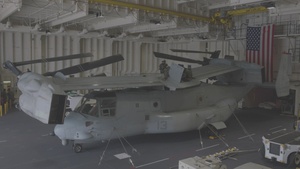 MRF-D 25.3: VMM-363 conducts MV-22B Osprey maintenance aboard USS Miguel Keith