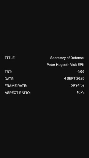 Secretary of Defense, Peter Hegseth Visit EPK