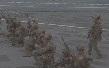 MRF-D 25.3: 2nd. Bn, 1st Marines conduct shooting drills aboard the USS Miguel Keith