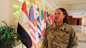 MSG Gaela Blake discusses the importance of U.S. National Guard and Reserve components with multinational military cohesion