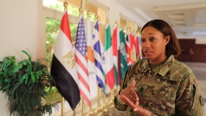 MSG Gaela Blake discusses the importance of U.S. National Guard and Reserve components with multinational military cohesion