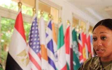 MSG Gaela Blake discusses the importance of U.S. National Guard and Reserve components with multinational military cohesion