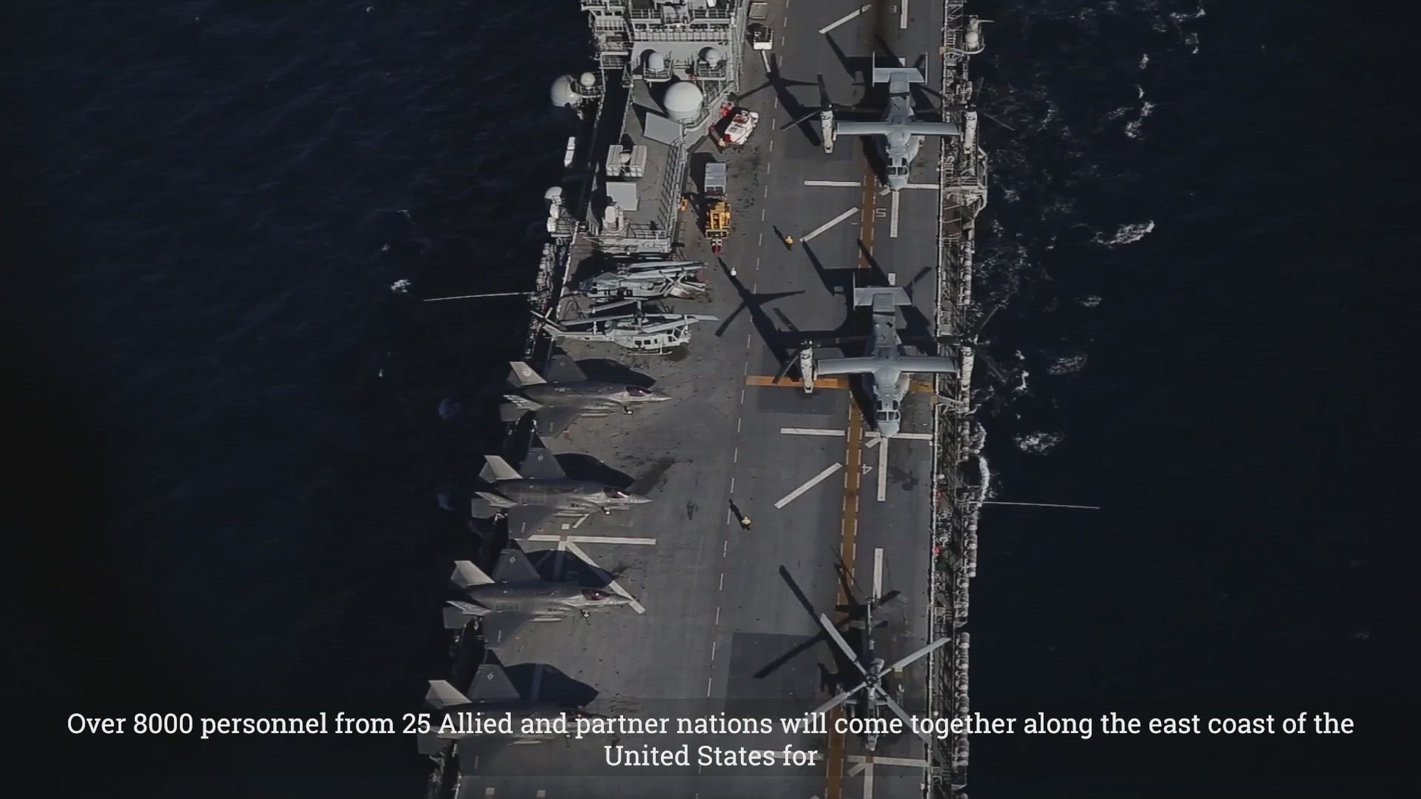 The U.S., allies and partner nation forces will be participating in exercise UNITAS LXVI, along the eastern coast of the United States, 10 Sept., 2025. UNITAS, which is Latin for “unity,” was conceived in 1959 and has taken place annually since first conducted in 1960. This year marks the 66th iteration of the world’s longest running annual multinational maritime exercise. (U.S. Marine Corps video by Sgt. Gabriel Durand)

By License - This video contains audio from a USMC enterprise licensed asset from Adobe Stock:

"Tense Serious Drama" - by TastyTunes" / https://stock.adobe.com/