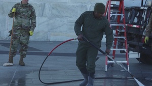 JTF- D.C. Team Cleaning Parts of the Washington Monument
