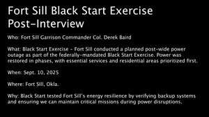 Fort Sill Black Start Exercise Post-Interview