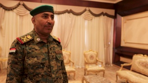 Maj. Gen. Ismail Hassan Abdullah Zahzouh discusses the importance of partnership between Yemen and the United States at BRIGHT STAR 25