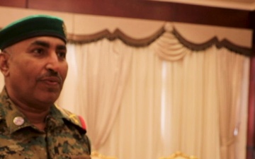 Maj. Gen. Ismail Hassan Abdullah Zahzouh discusses the importance of partnership between Yemen and the United States at BRIGHT STAR 25