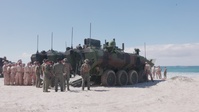 U.S. Marines with 1st MARDIV conduct amphibious combat vehicle pre-deployment surf operations