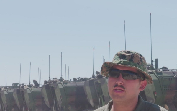 U.S. Marines with 1st MARDIV conduct amphibious combat vehicle pre-deployment surf operations