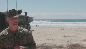 U.S. Marines with 1st MARDIV conduct amphibious combat vehicle pre-deployment surf operations
