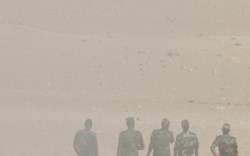 U.S. Army with partner nations conduct a jump over the Giza Pyramid Complex for BRIGHT STAR 25