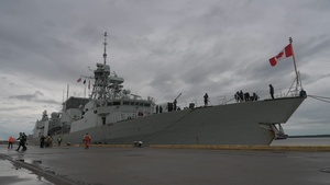 HMCS Regina docks at Port of Alaska in Anchorage