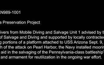 U.S. Navy begins removing USS Arizona mooring platforms
