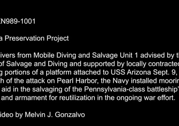 U.S. Navy begins removing USS Arizona mooring platforms