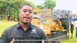 U.S. Army delivers power generator to La Esmeralda, Panama