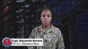 Joint Resilience Team Supports National Guard Members During D.C. Safe and Beautiful Mission