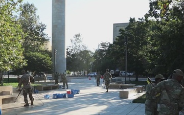 JTF- D.C. Cleaning Around the Dwight D. Eisenhower Memorial