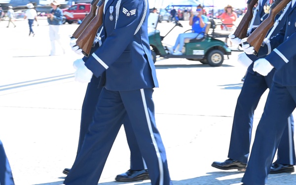 Air Force Honor Guard Drill Team performs at the 2025 Joint Base Andrews Air Show