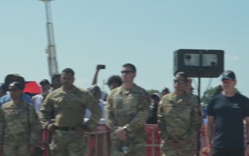 Recruits swear in during the 2025 Joint Base Andrews Air Show