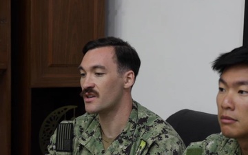 U.S. Sailors visit Egyptian Navy Rear Admiral at naval hospital