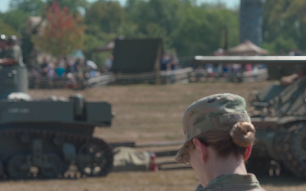 World War II Tank demonstration at Army Expo