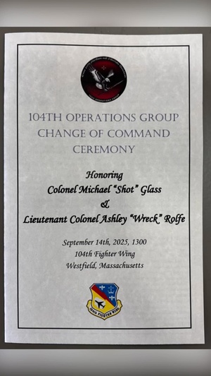 104th Fighter Wing Operations Group Change of Command