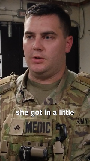 National Guard medic aids woman after escalator fall at D.C. metro