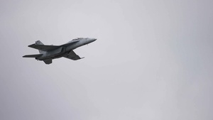 The U.S. Navy F/A-18 Rhino Demo Team participates in the Joint Base Andrews Air Show