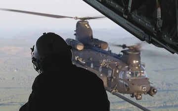 U.S. Marines stationed overseas preform aerial training in the skies of Washington
