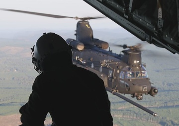 U.S. Marines stationed overseas preform aerial training in the skies of Washington