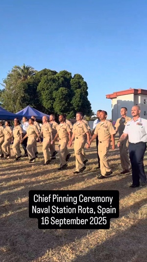 NAVSTA Rota Chief Pinning Ceremony 2025 - social media reel