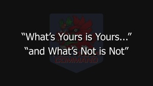 Tone from the Top - "What's Yours is Yours...And What's Not is Not"