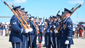U.S. Air Force Honor Guard Drill Team performs at the 2025 Joint Base Andrews Air Show