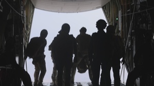 U.S. Marines stationed overseas preform aerial training in the skies of Washington