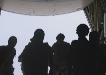 U.S. Marines stationed overseas perform aerial training in skies of Washington