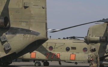 Oregon Army National Guard Aviation Unit Flyover