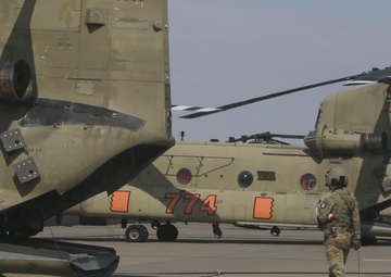 Oregon Army National Guard Aviation Unit Flyover