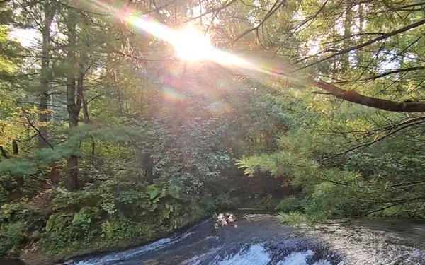 September 2025 Scene at Trout Falls at Fort McCoy's Pine View Recreation Area