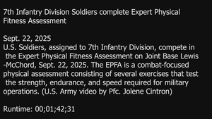 7th Infantry Division Soldiers complete  Expert Physical Fitness Assessment