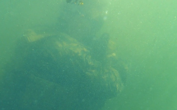 U.S. Marines conduct live fire combatant dive range with Swedish Partners