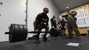 USAR senior enlisted take the AFT during the USAR Sergeants Major Senior Enlisted Conference