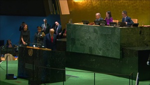 President Donald J. Trump delivers remarks to the United Nations General Assembly