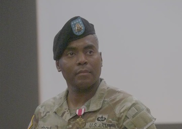 CSM Delon Trolli Relinquishes Responsibility of I Corps HHBn to CSM Richard Valino