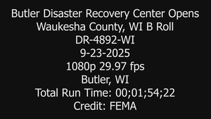 Disaster Recovery Center Opens in Butler, WI (Waukesha County) B ROLL