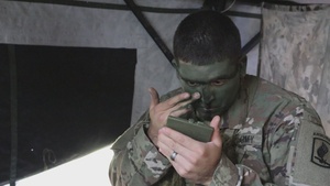 B-Roll: Soldiers test on camouflage lane during E2B