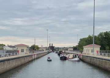 Seneca Chief Navigates Black Rock Lock for Erie Canal Bicentennial
